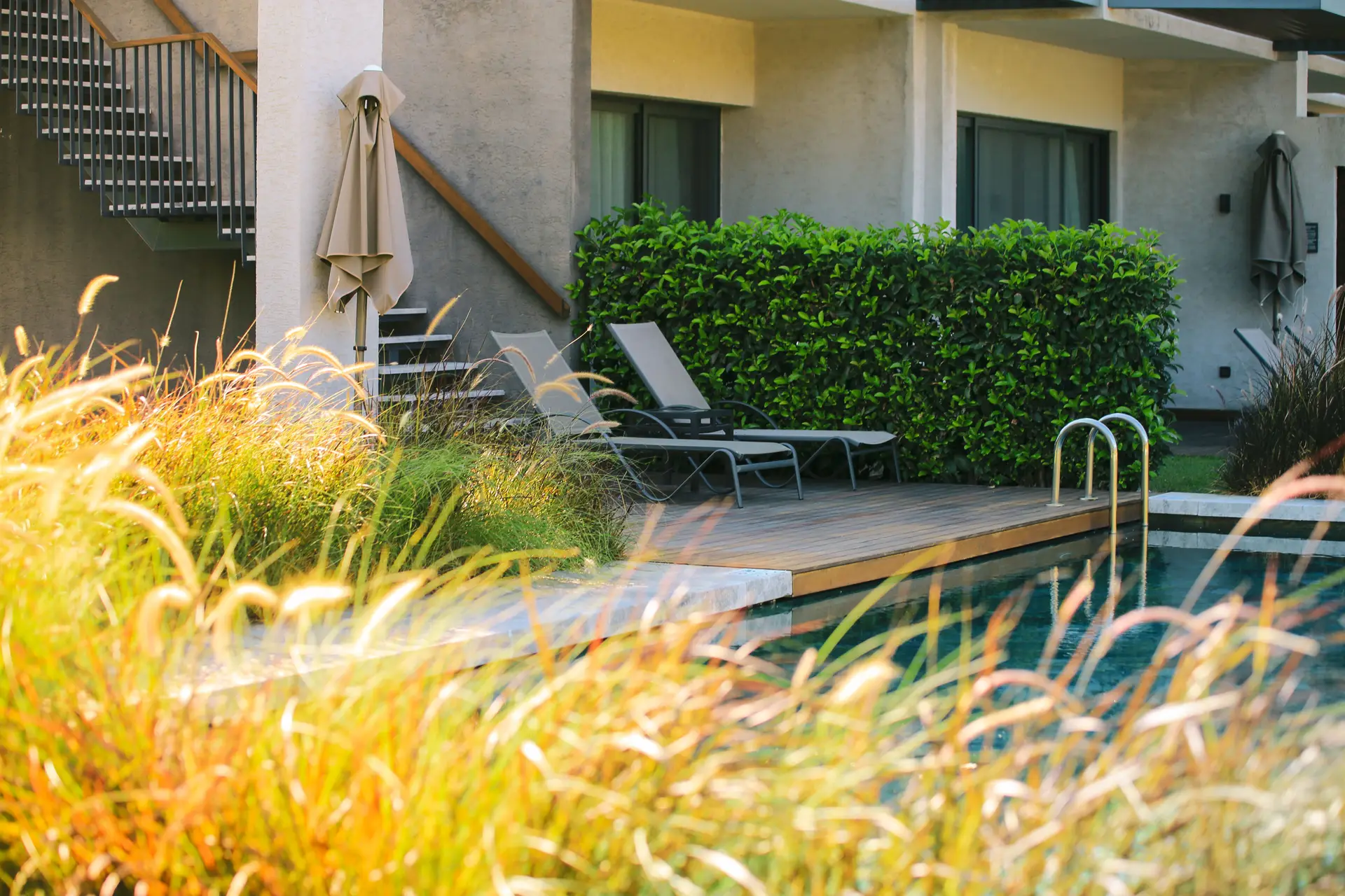 Outdoor lounge view
