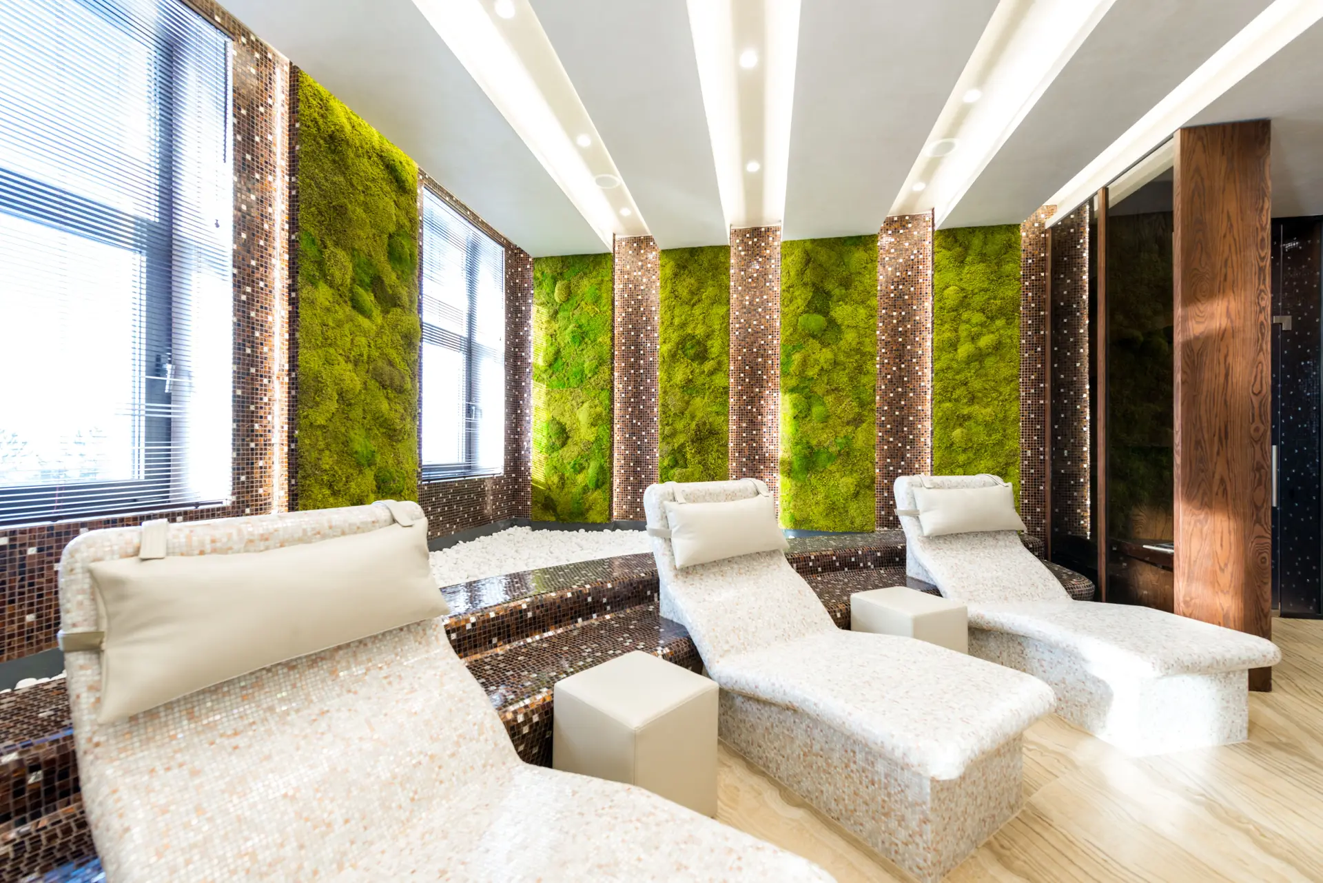 Heated chaise lounges