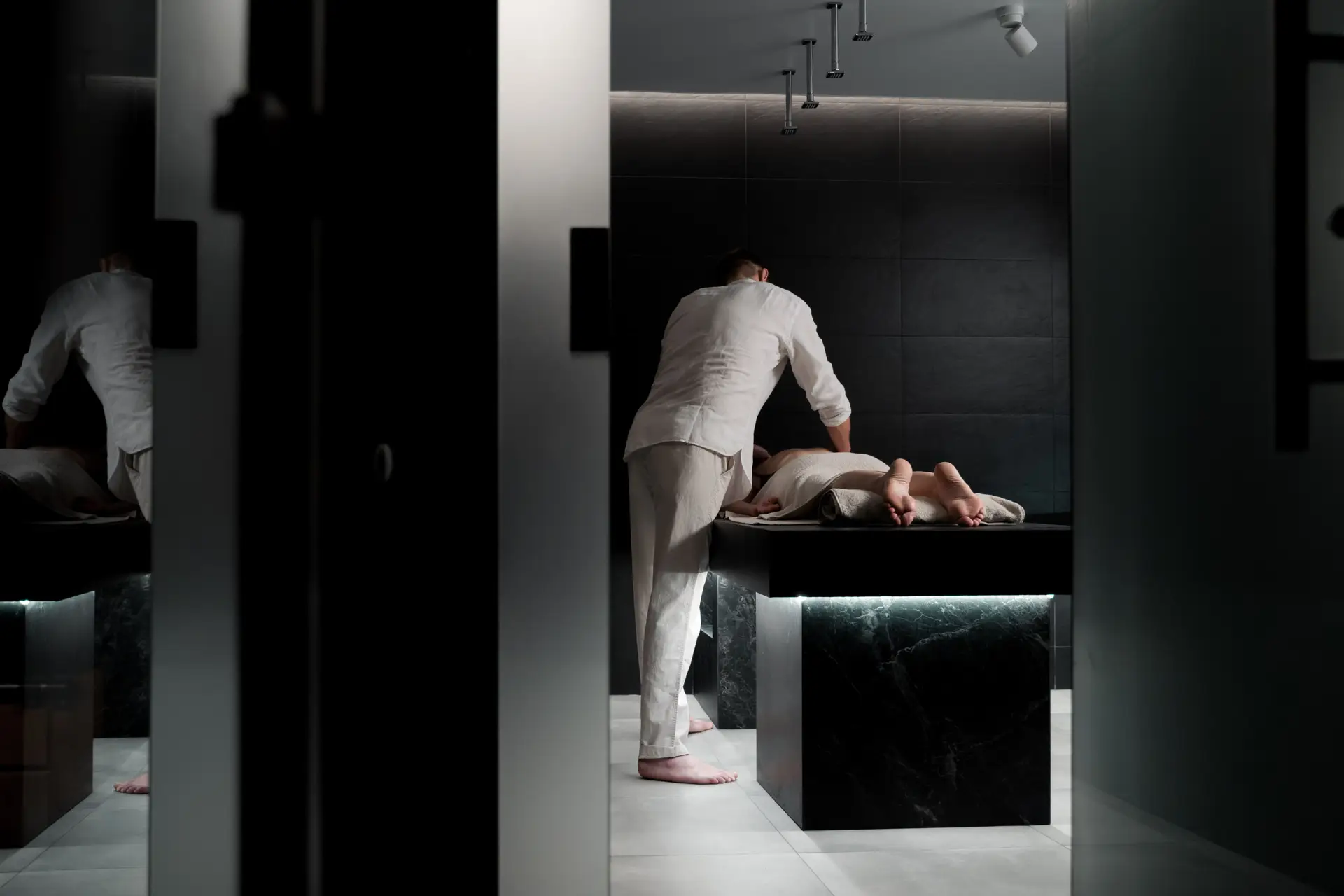 Massage treatment room